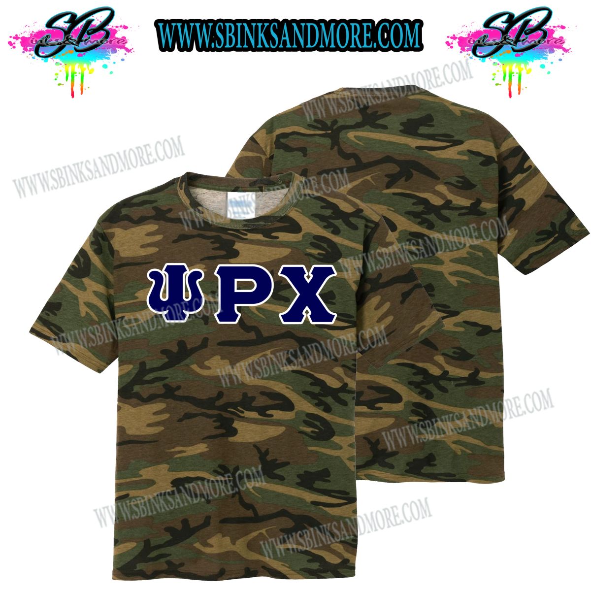 Fraternity T Shirt - Psi Rho Phi Camo T Shirt